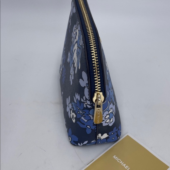 Michael Kors Navy and White Floral Cosmetic Bag - Picture 4 of 9